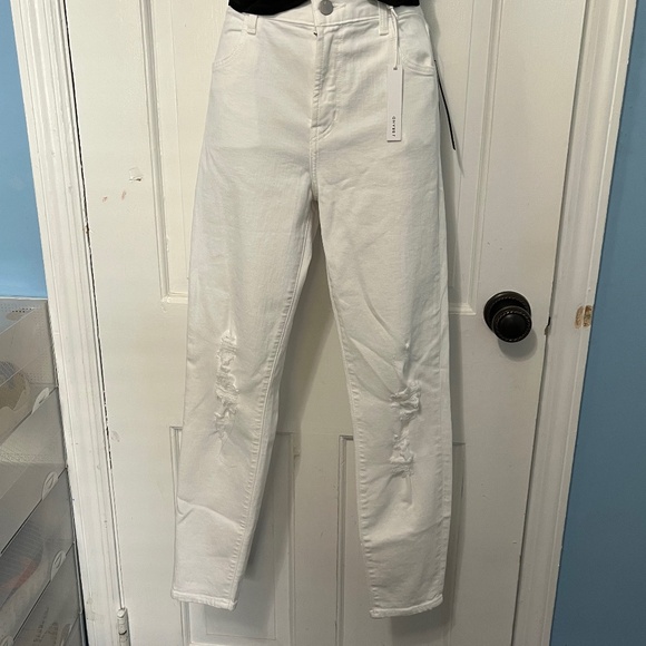 NWT J Brand Alana High Rise Crop Skinny Jeans in White - Picture 4 of 9